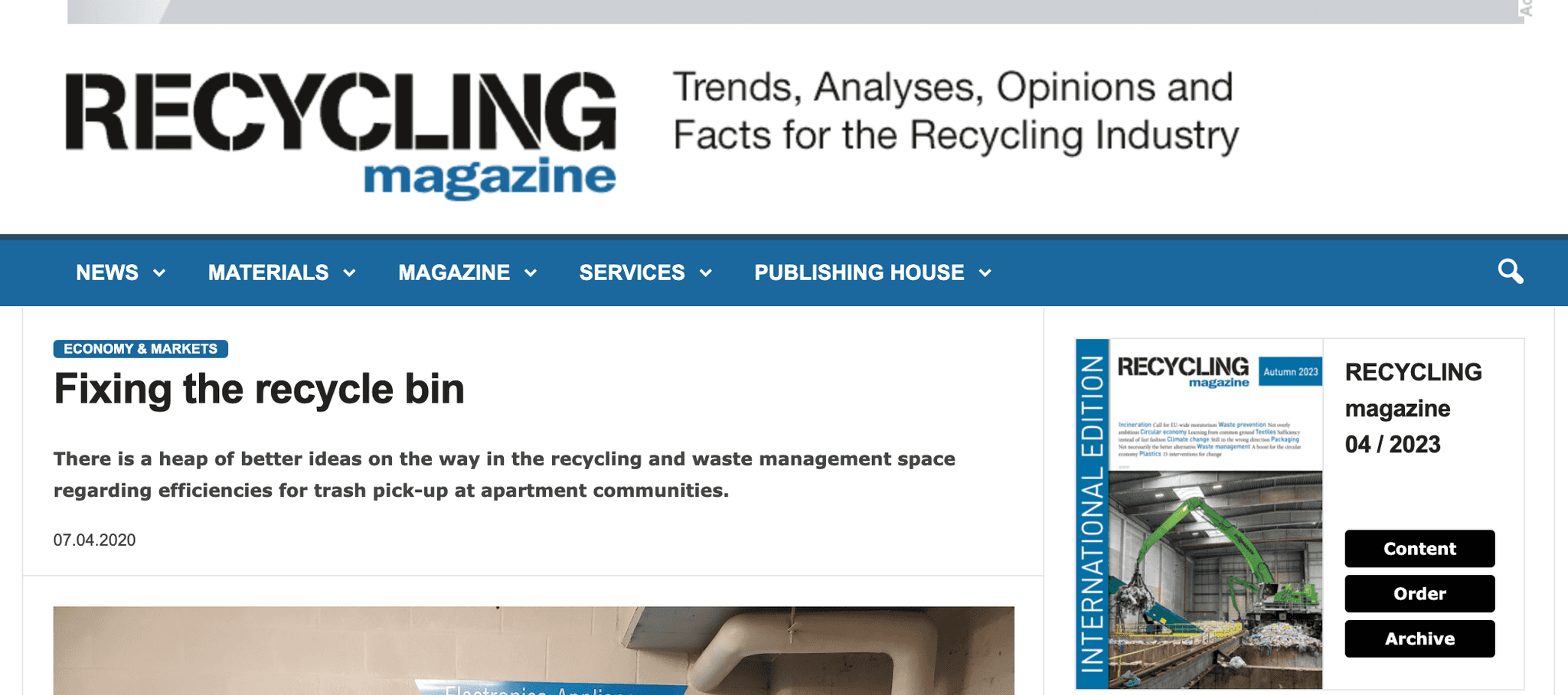 Recycling Magazine: Fixing the recycle bin